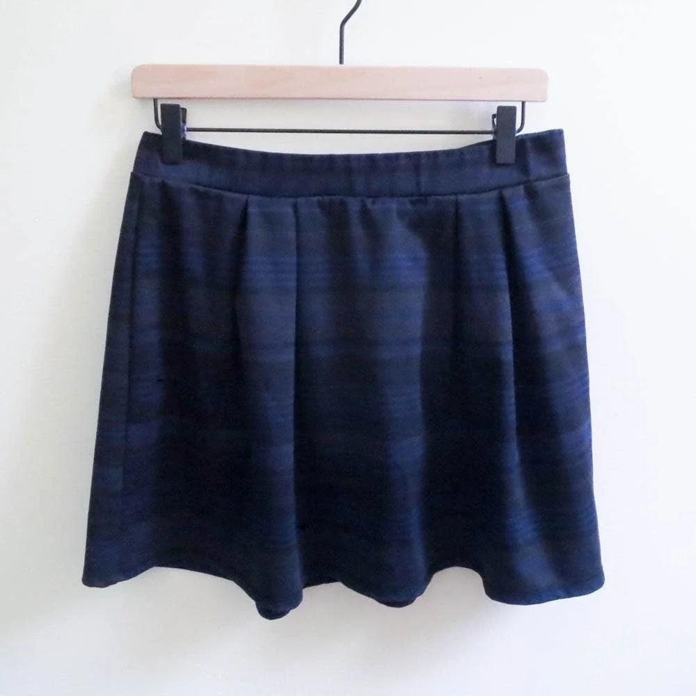 Joe‎ Benbasset Striped Pleated Mini Skirt Size XL